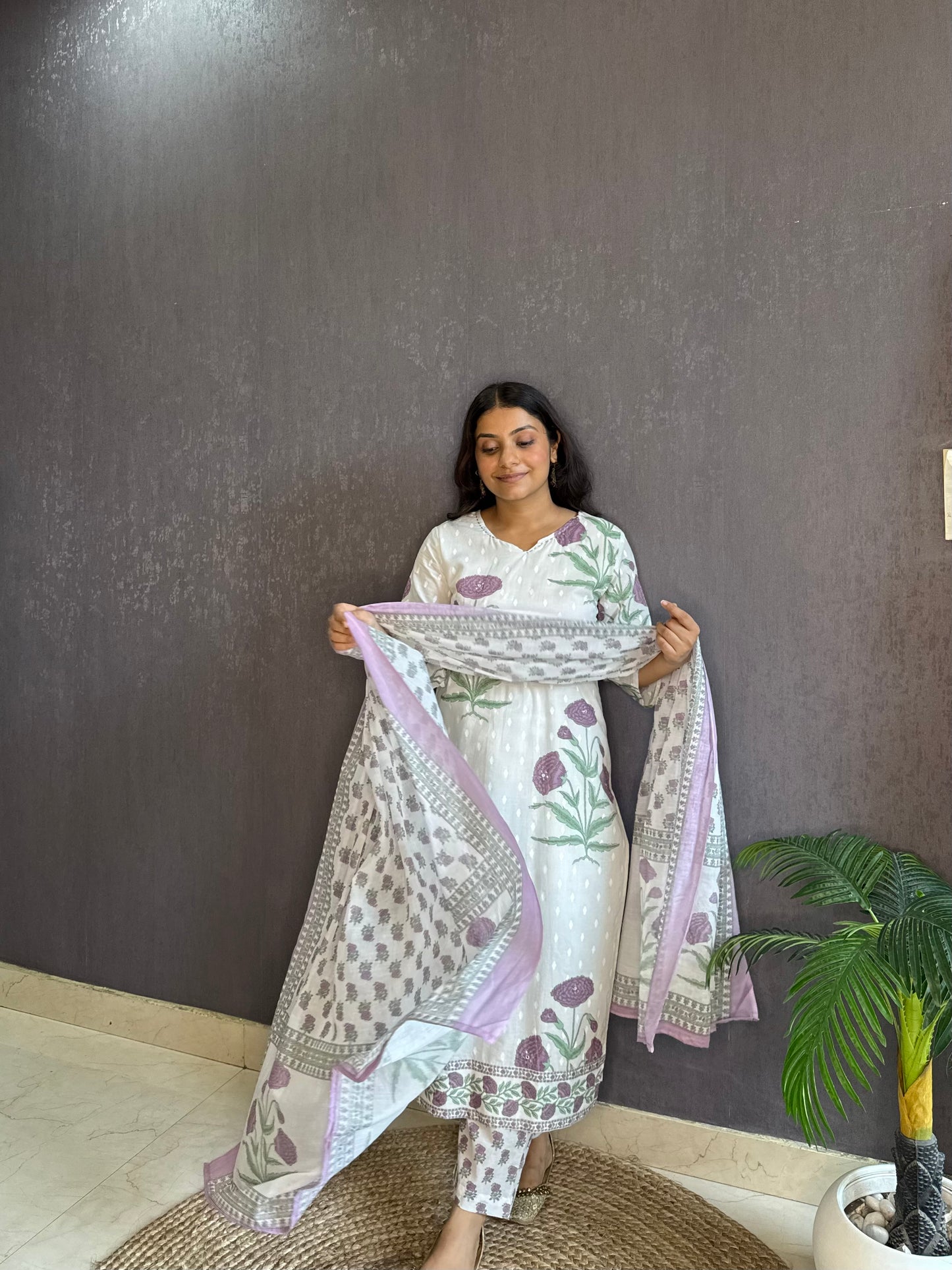 Pure cotton blockprinted kurta set