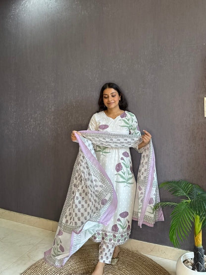 Pure cotton blockprinted kurta set
