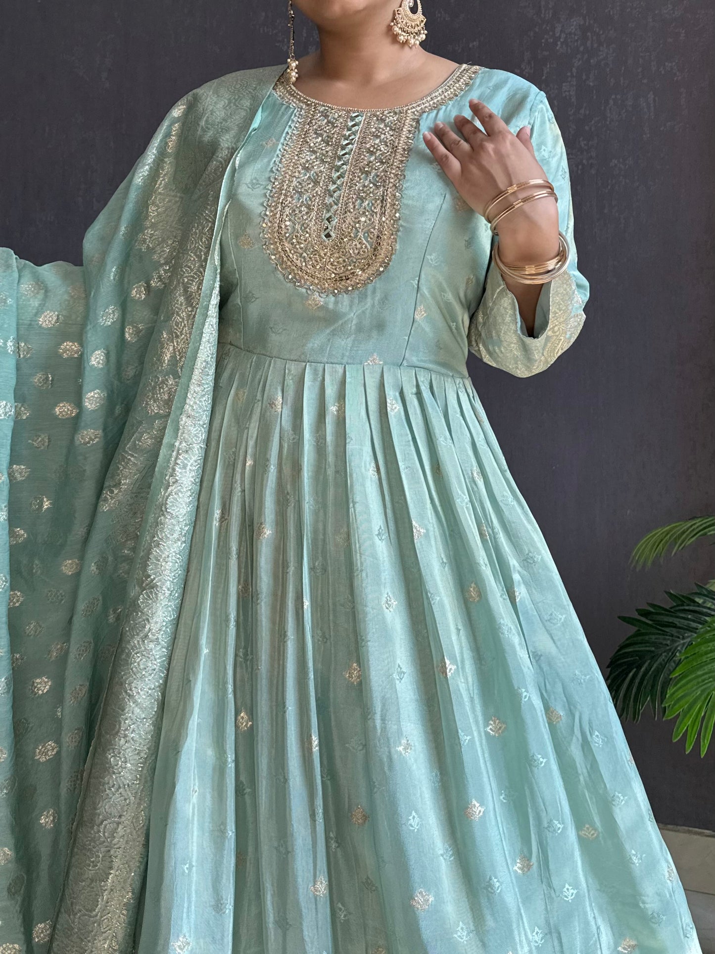 Benarsi Handwork Anarkali suit