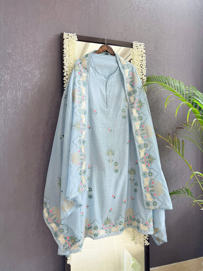 Luxurious Mul chanderi pichwai suit