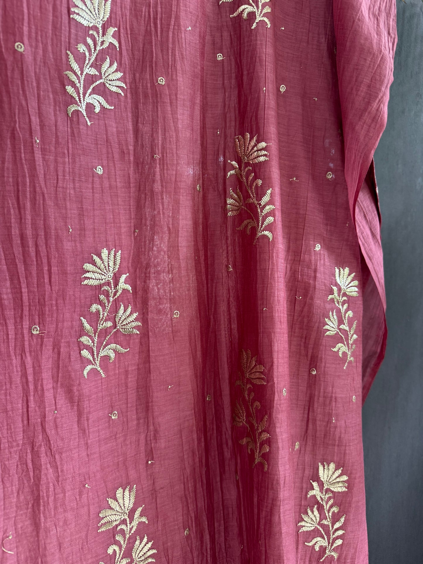 Luxurious Mul chanderi pitta work suit