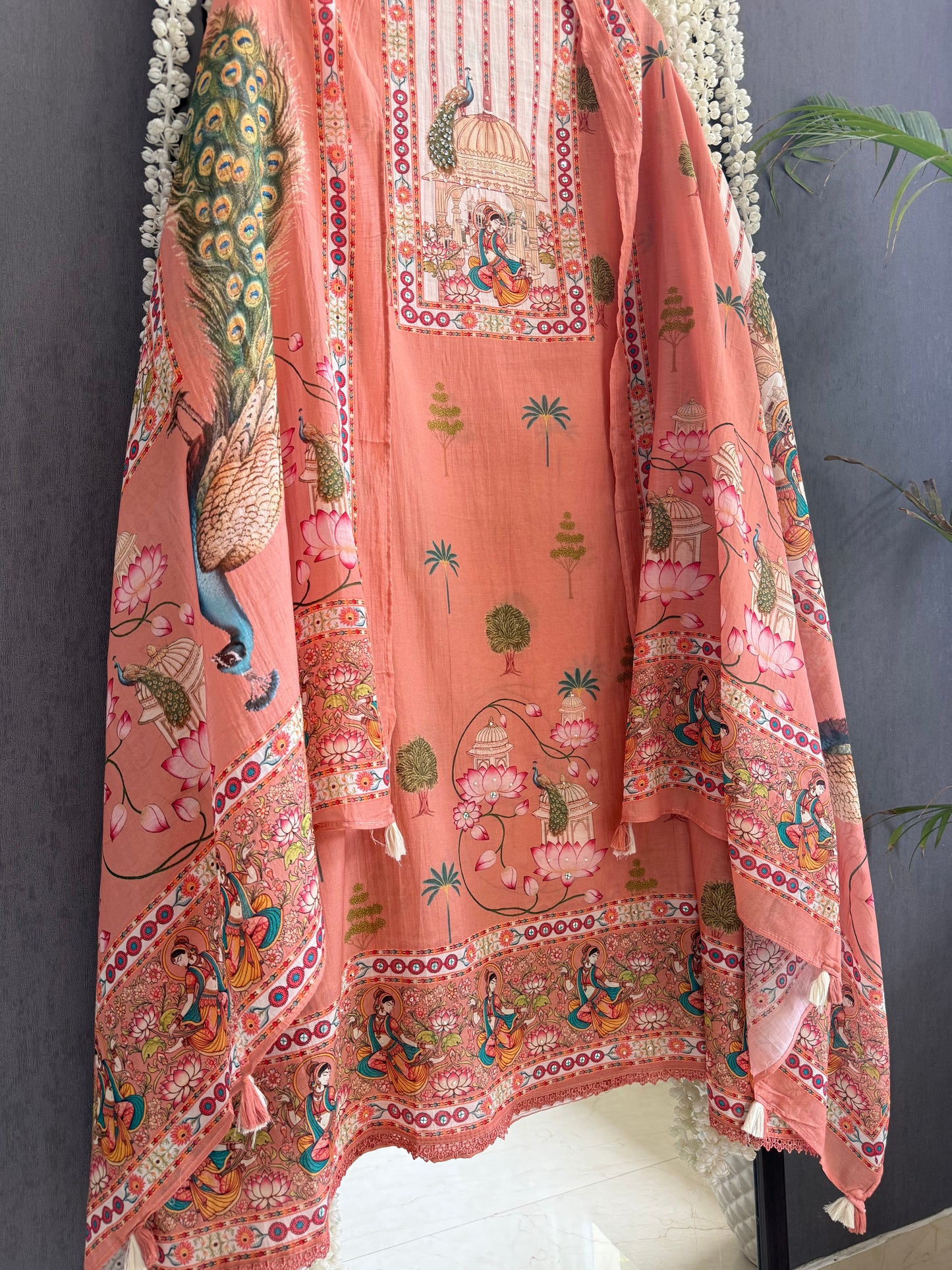 Mulmul cotton divine handwork suit