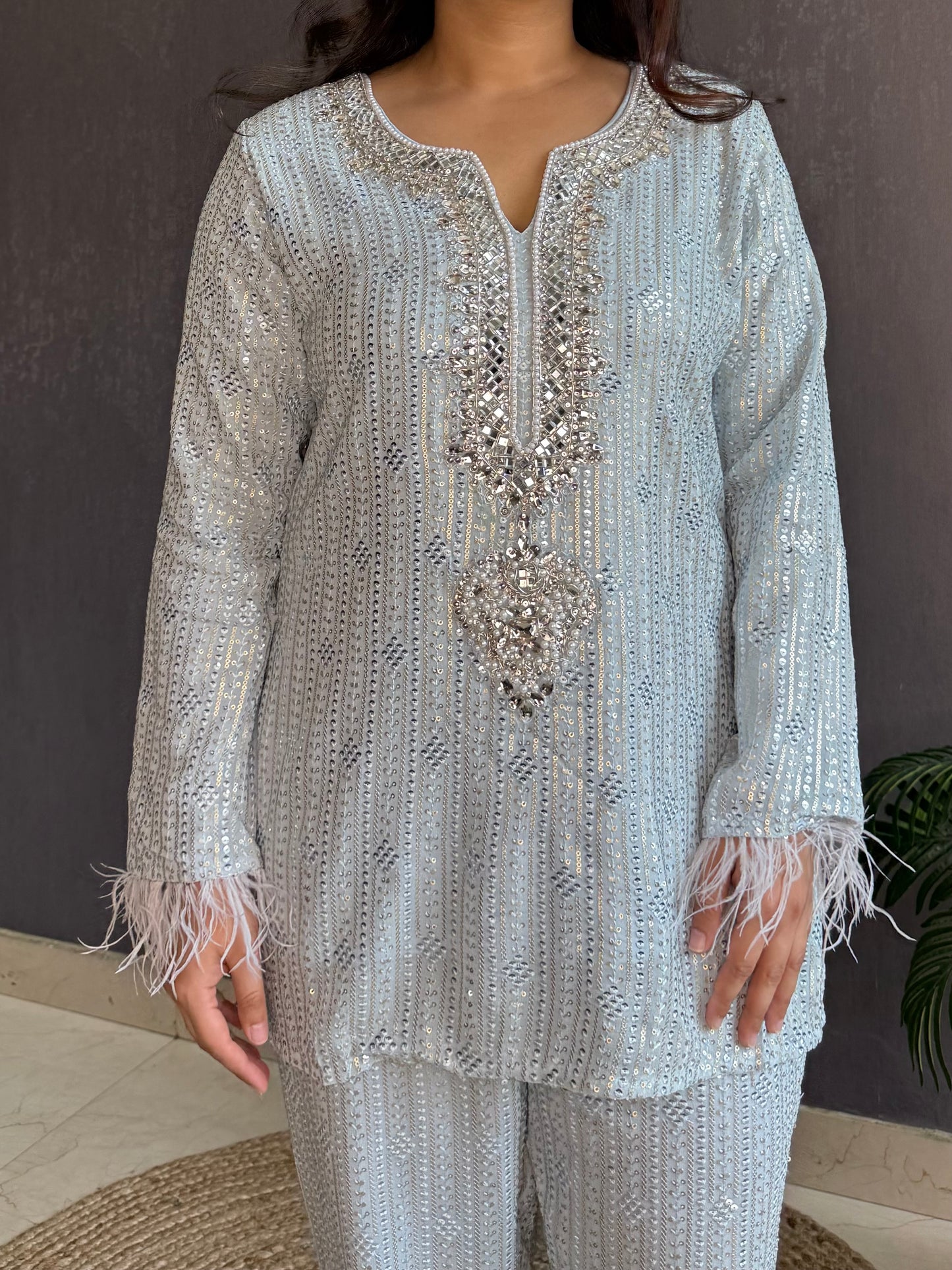 Lucknowi handwork Coord set