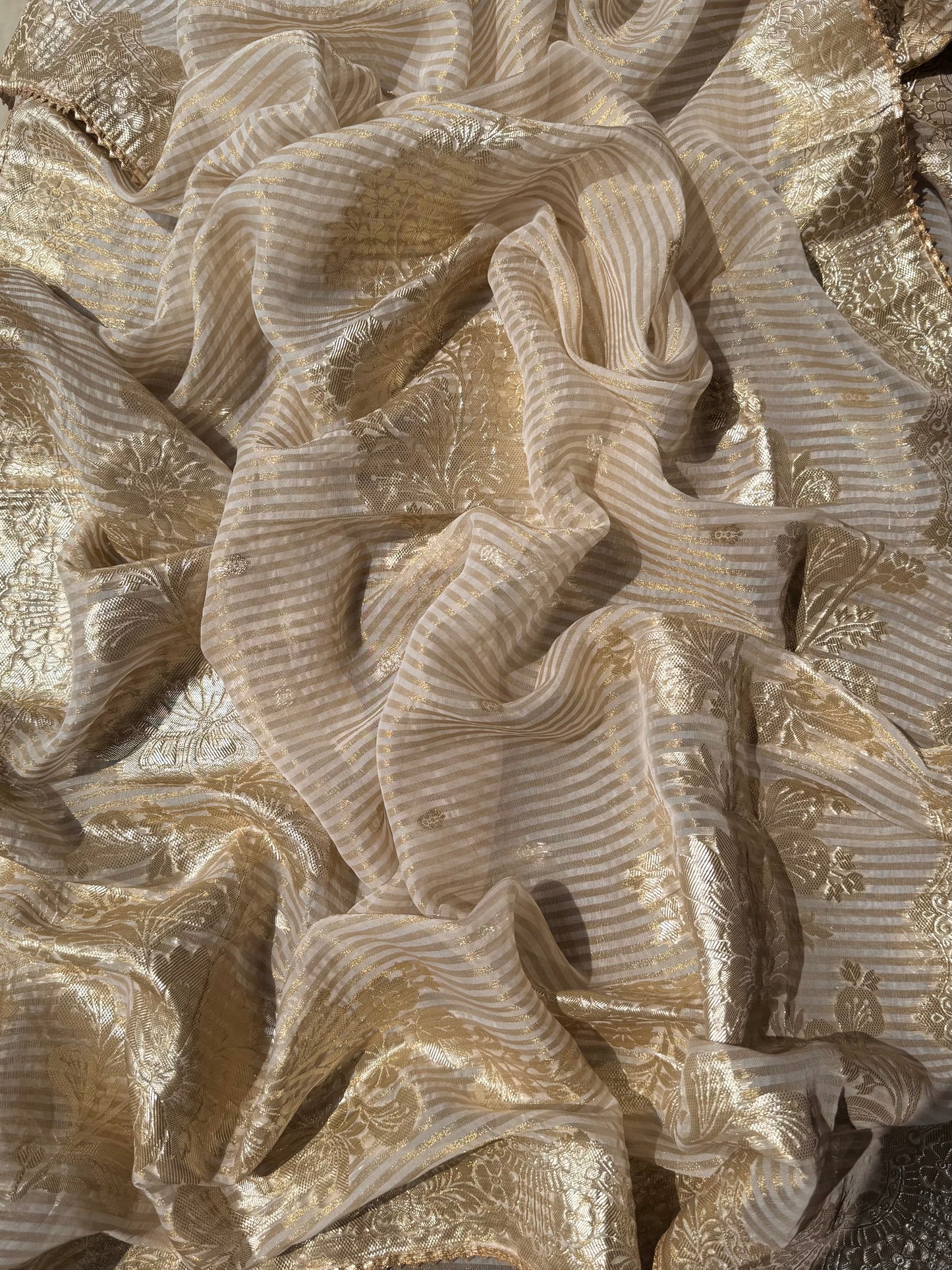 Luxurious Handwork Tissue Benarsi silk suit