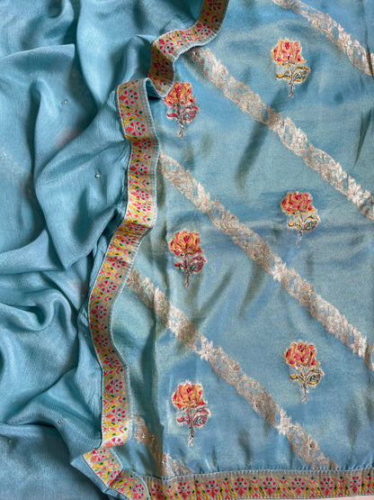 Meenakari Benarsi Tissue silk suit