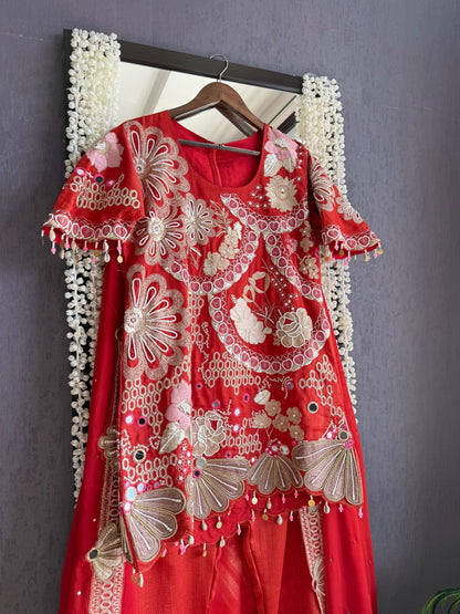 Luxurious raw silk Handwork set