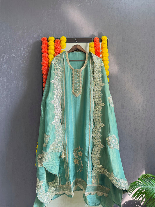 Luxurious Benarsi Tissue silk suit