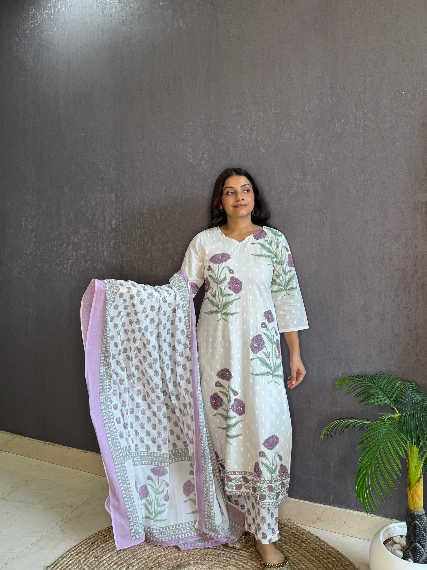 Pure cotton blockprinted kurta set