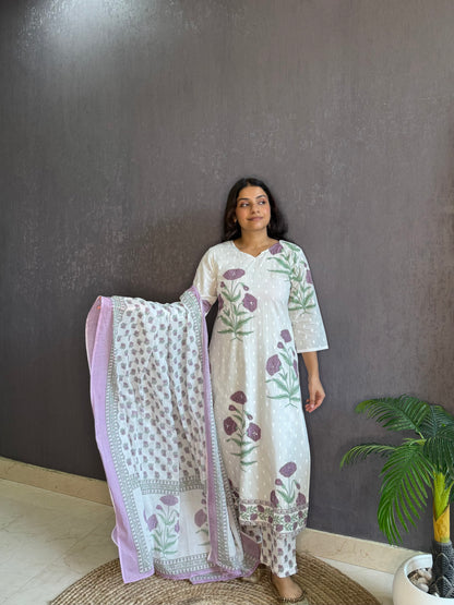 Pure cotton blockprinted kurta set