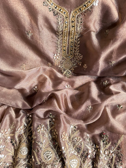 Luxurious Gotapatti Pure Tissue silk suit