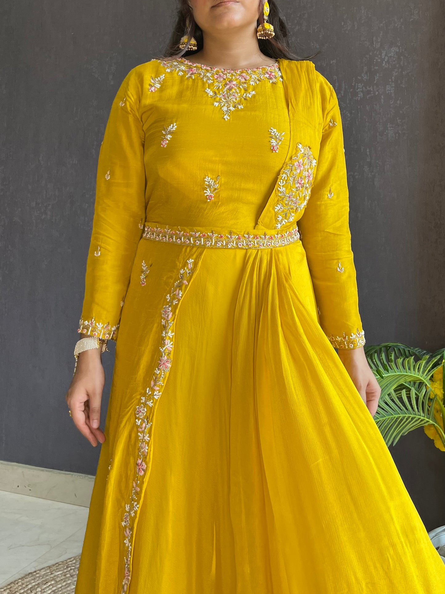 Indo western Drape dress
