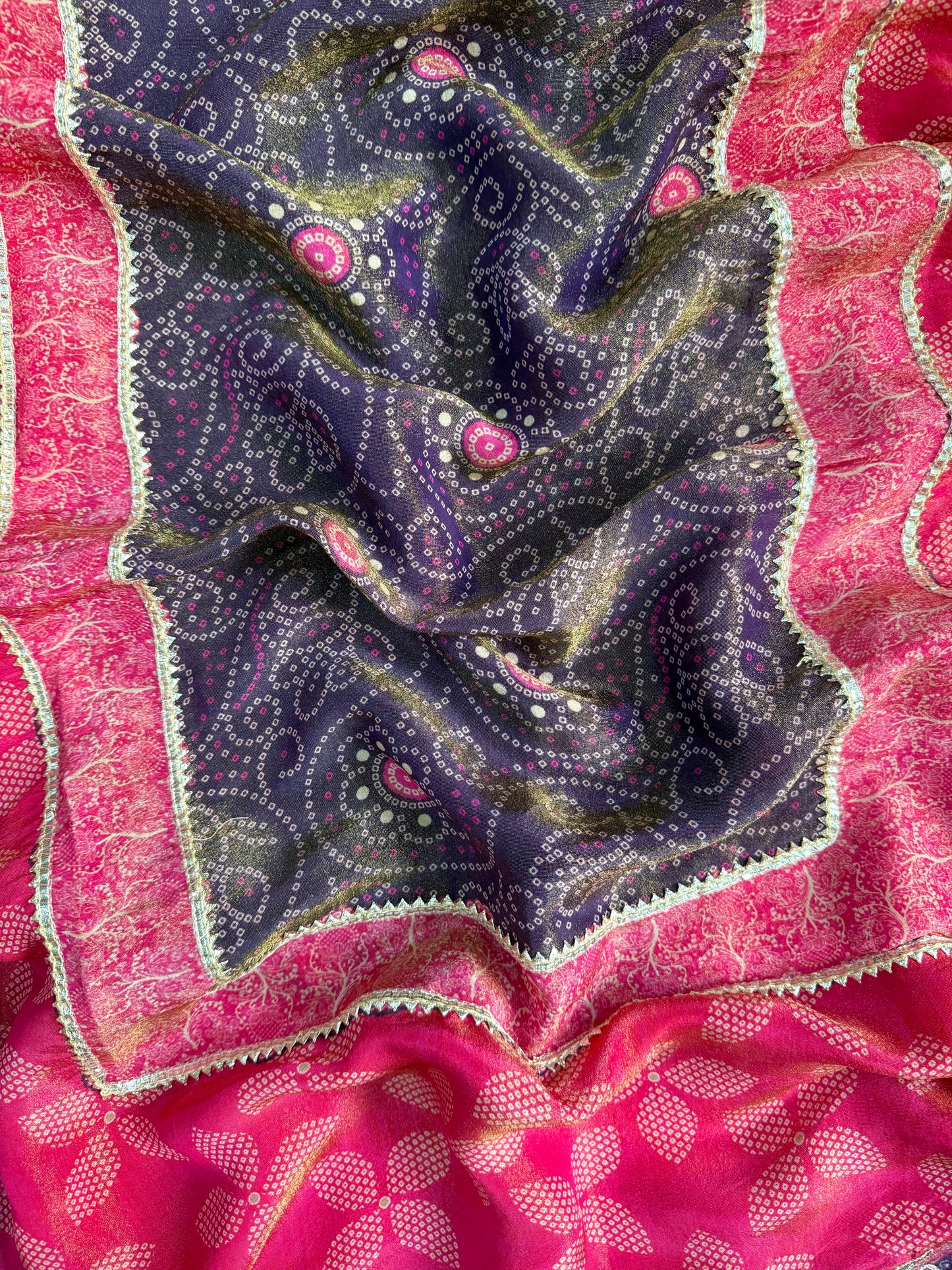 Luxurious Bhandej ombré gotapatti suits
