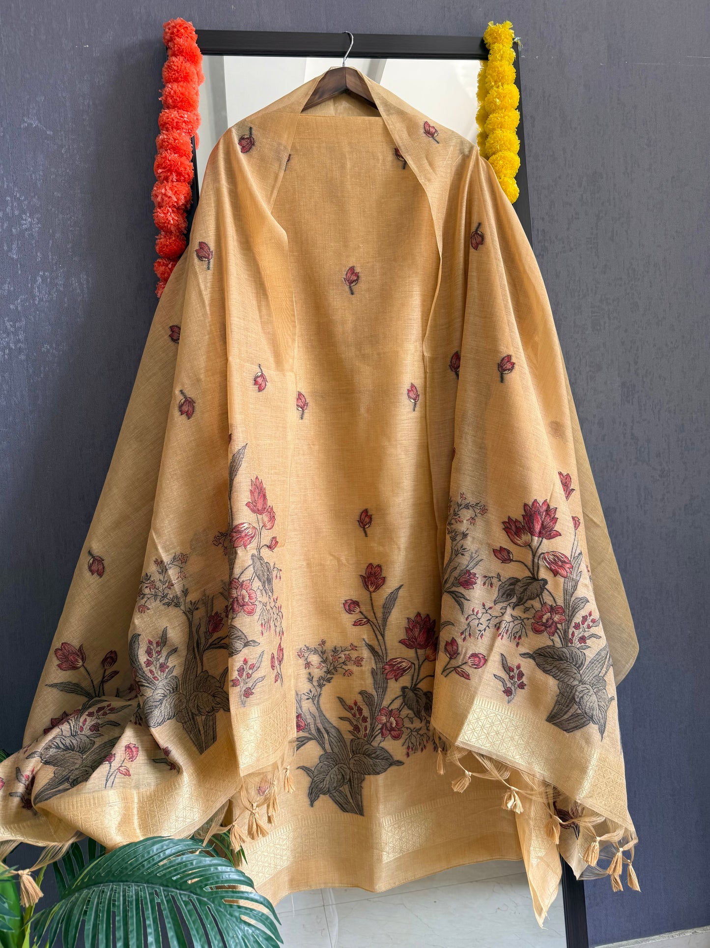 Light Chanderi Jamdani suit