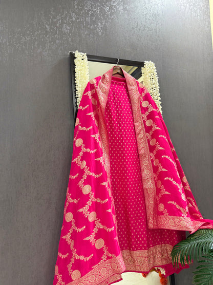 Banarsi handwork silk suit