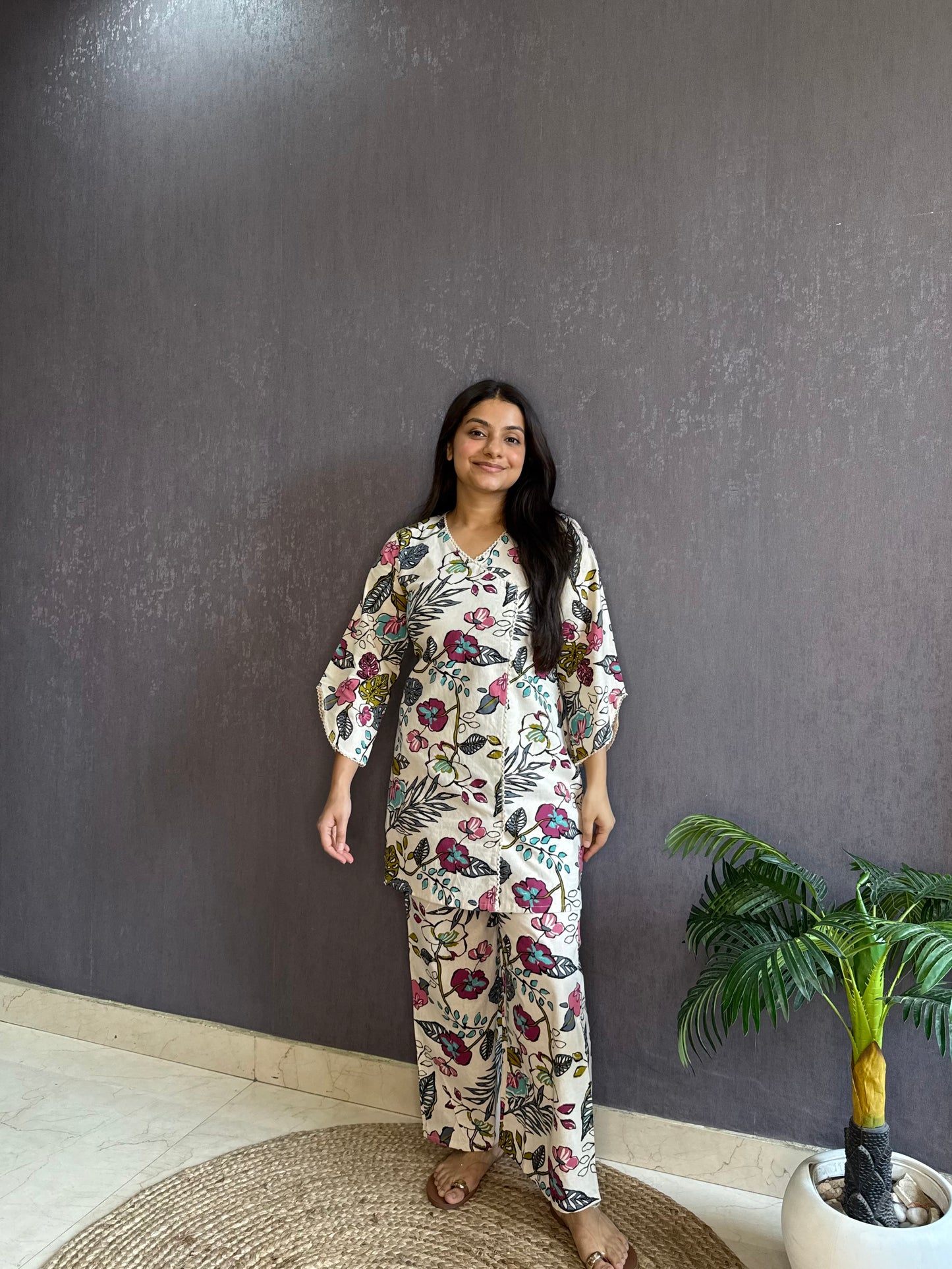 Pure cotton wrap Coord set