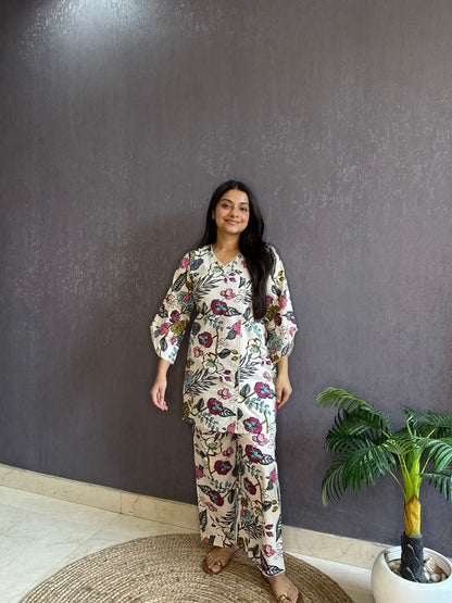 Pure cotton wrap Coord set