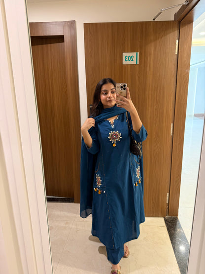 Pure cotton mirror shells A line suit set