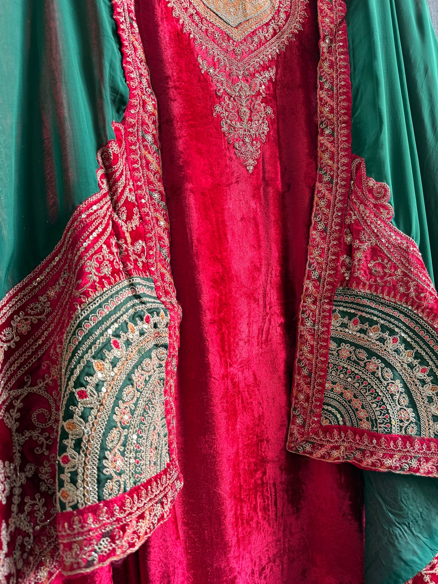 Velvet Marori Aari work suit