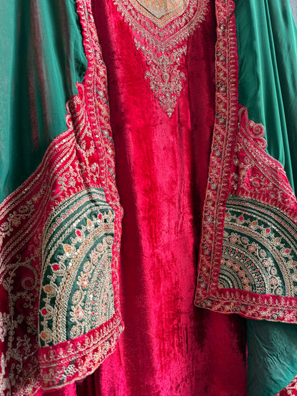 Velvet Marori Aari work suit