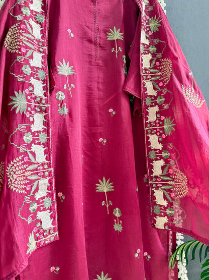 Luxurious Mul chanderi pichwai suit