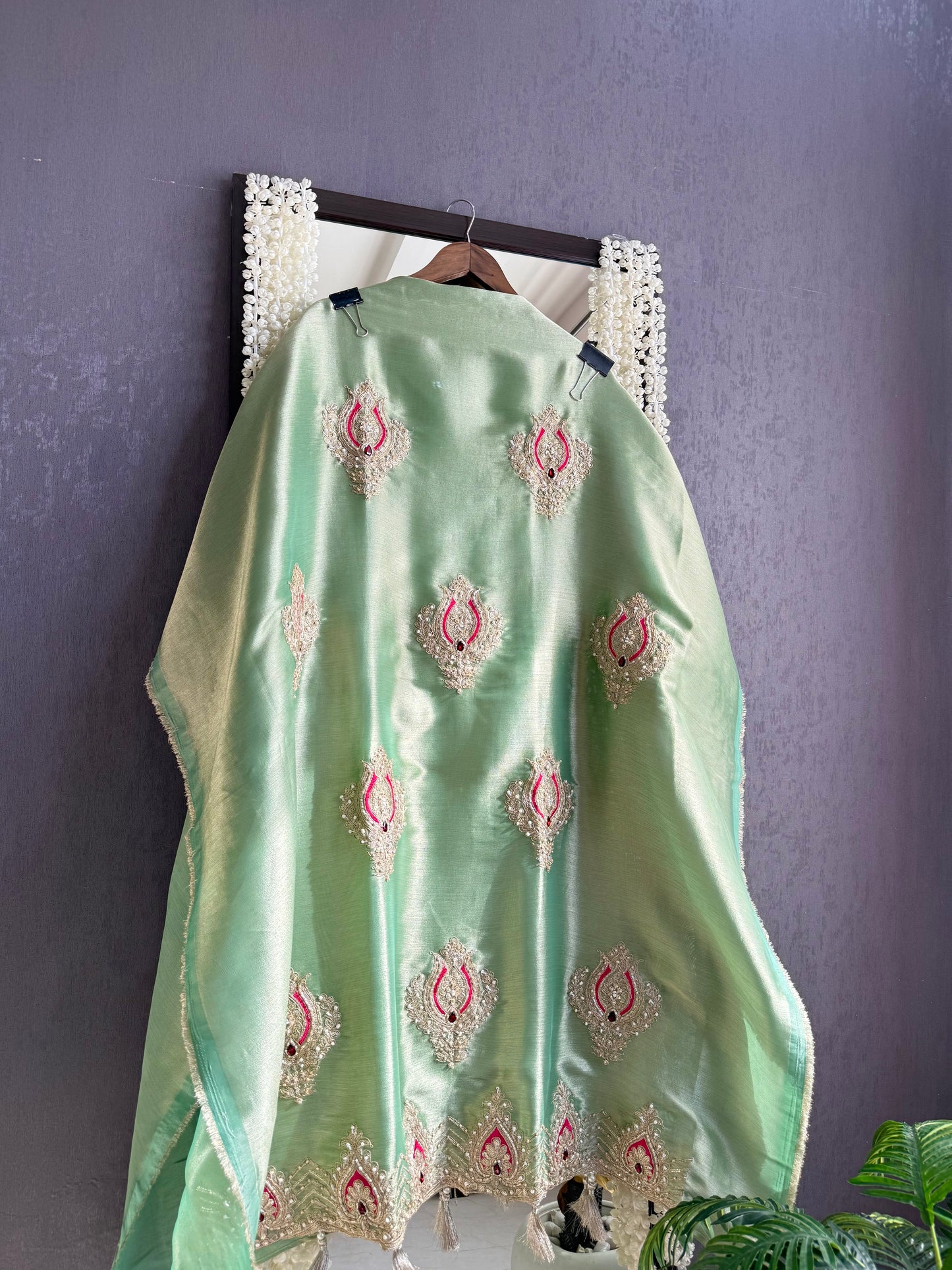 Luxurious bejewelled suit