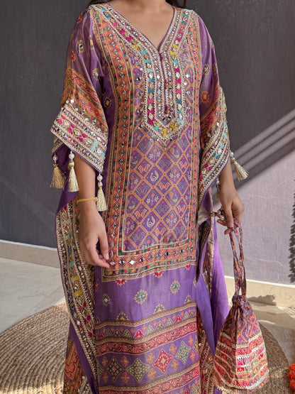 Luxurious patola kaftan set