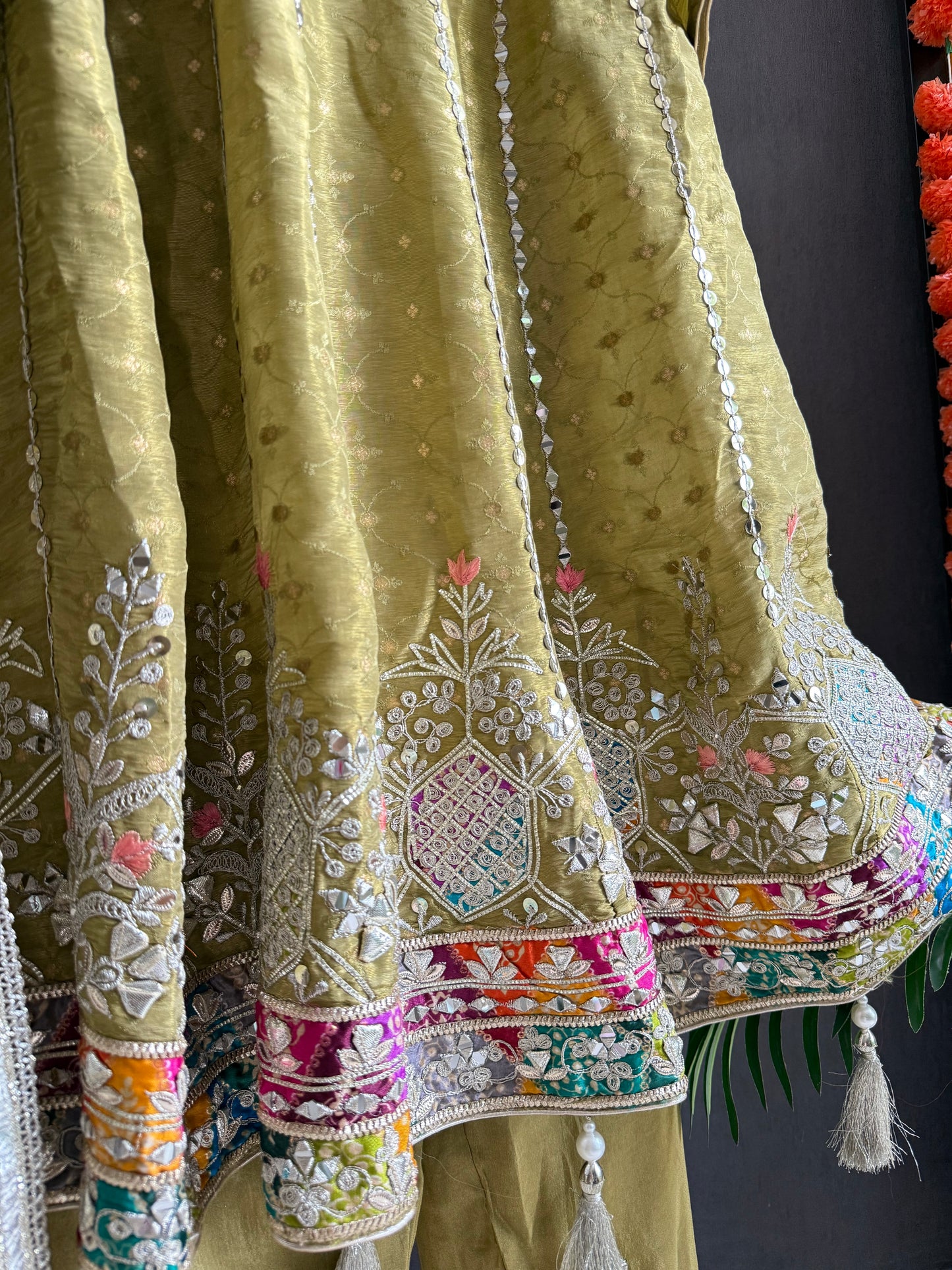 Luxurious gotapatti anarkali set