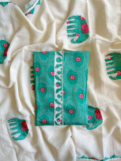 Bandhani Appliqué unstitched suits
