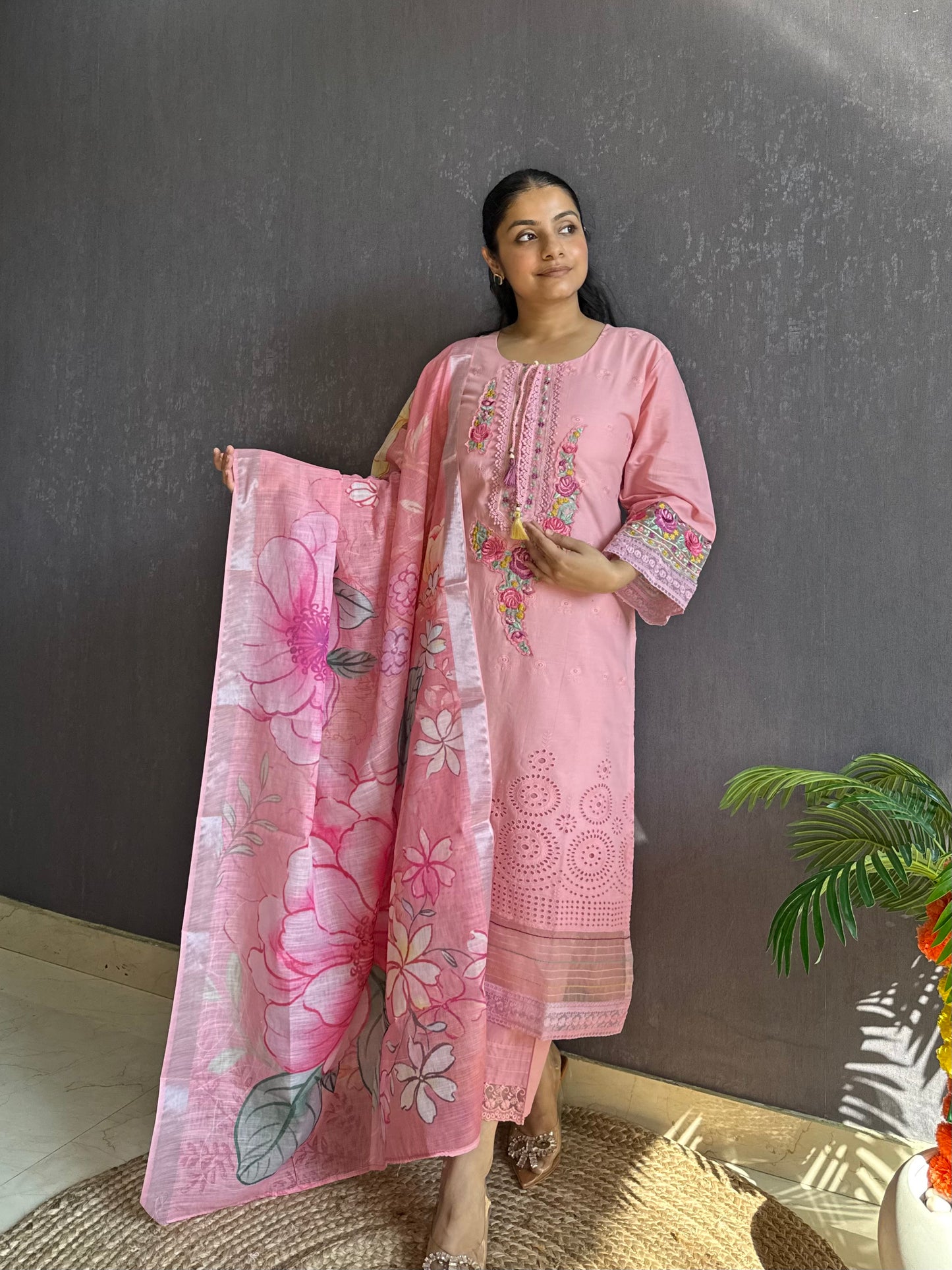 Pakistani schiffili designer suit