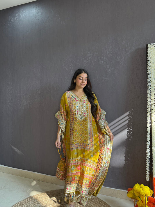 Luxurious patola kaftan set