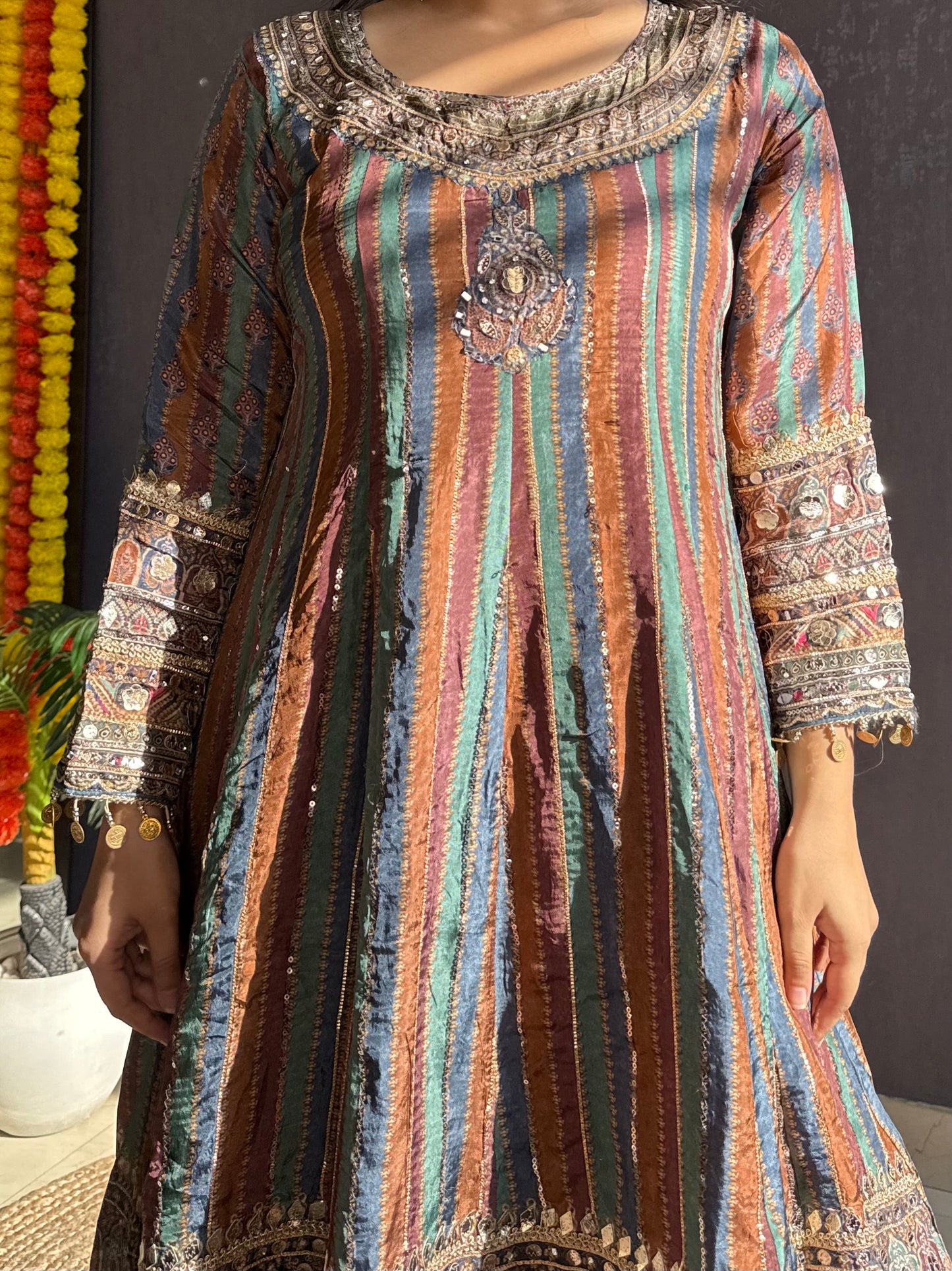 Pakistani gotapatti kalidaar Anarkali set