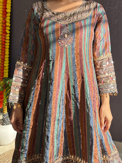 Pakistani gotapatti kalidaar Anarkali set