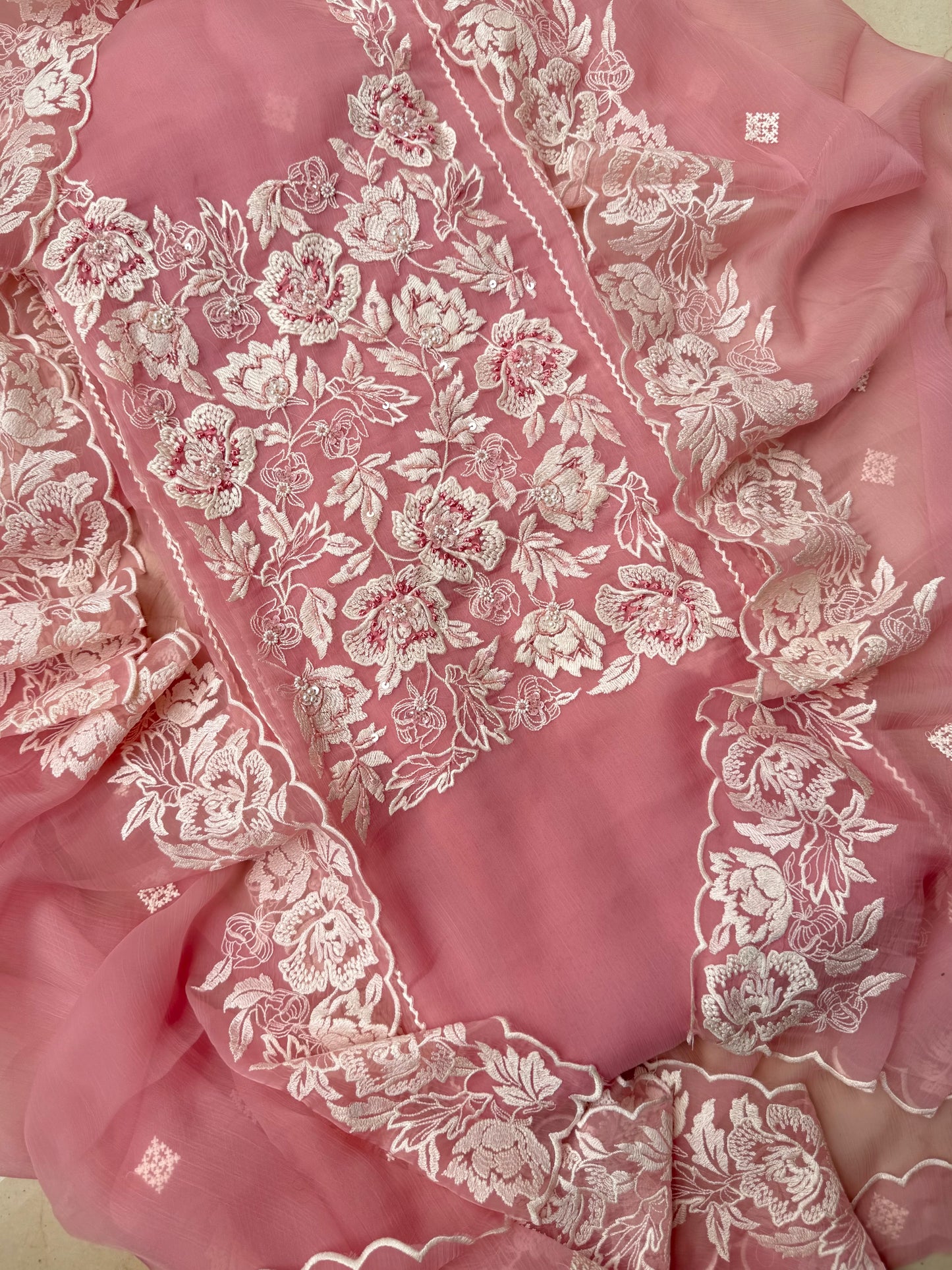 Parsi work florals Handwork suit