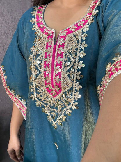 Gotapatti kaftan set