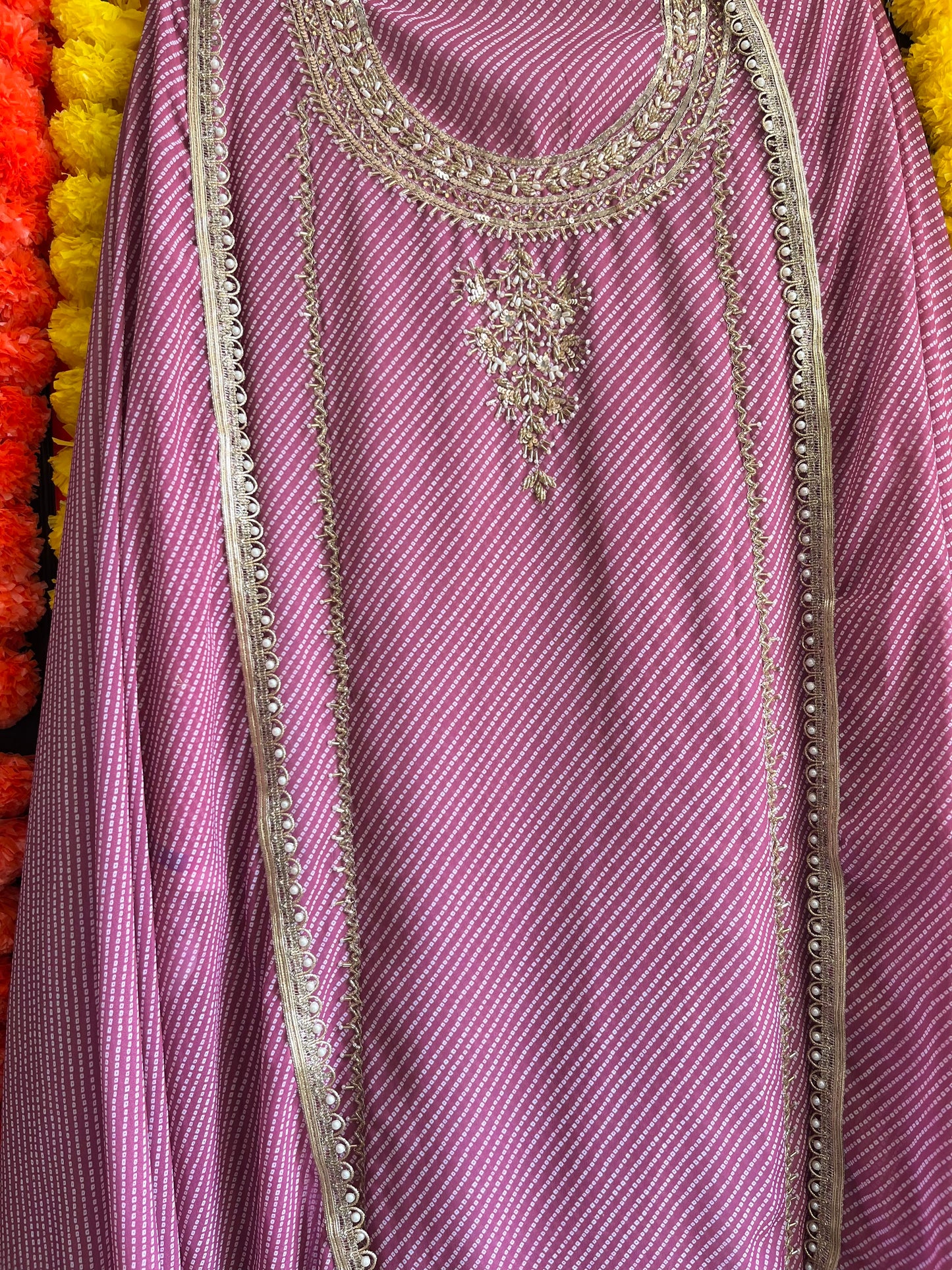 Punjabi Bandhani handwork suits