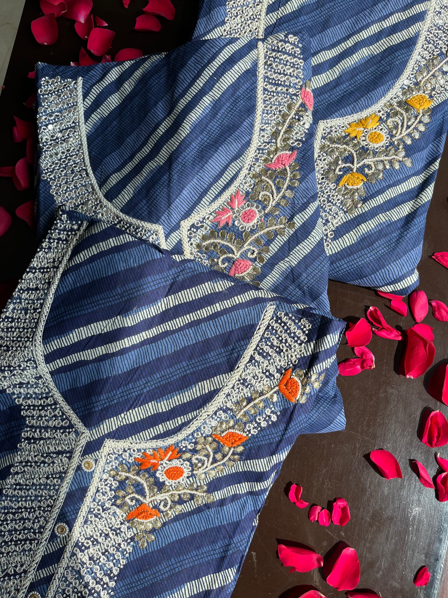 Mulmul cotton handwork suits