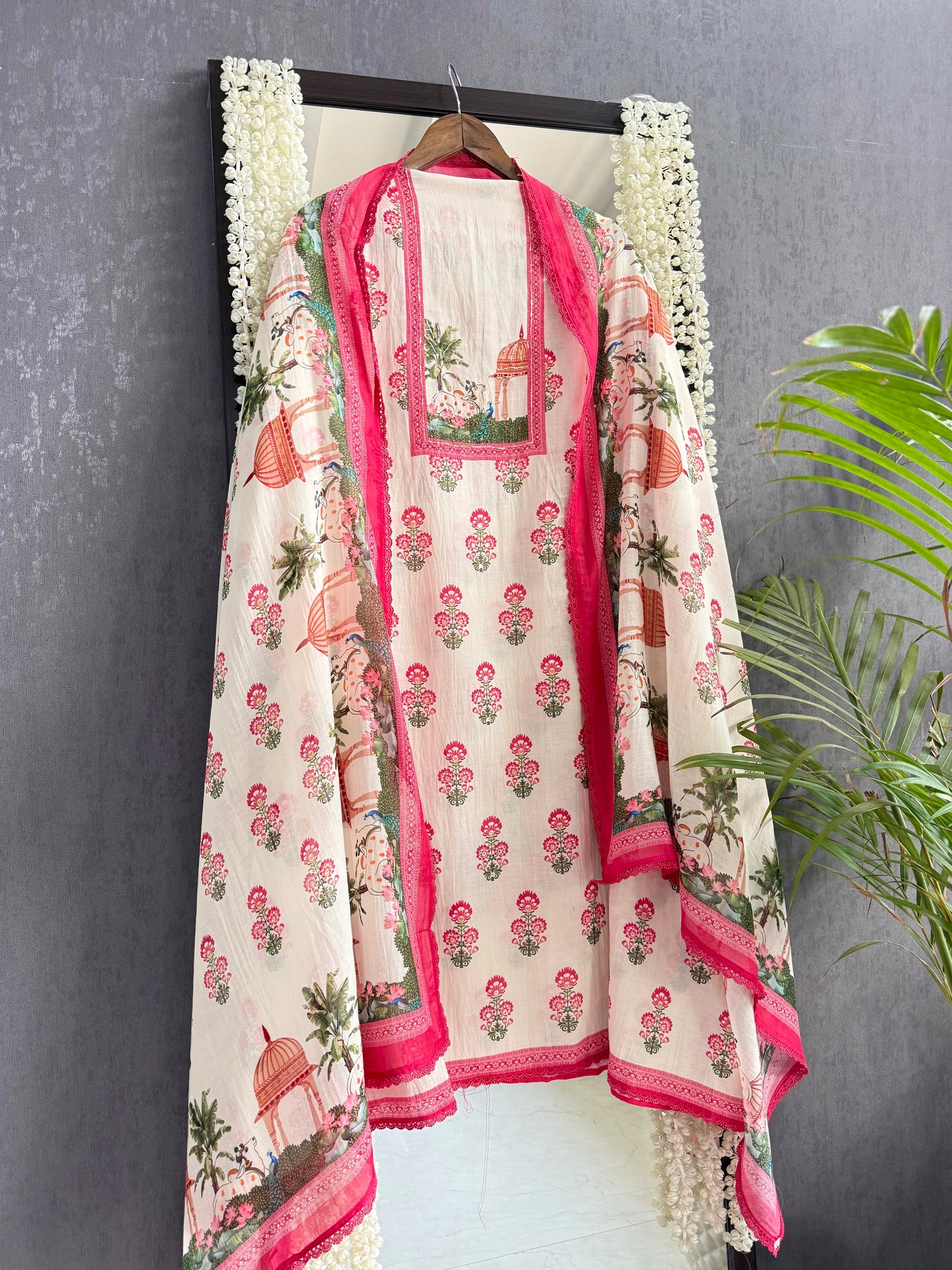 Mulmul cotton divine pichwai suit