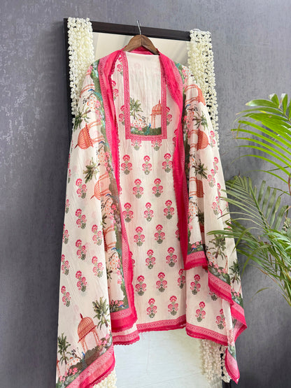 Mulmul cotton divine pichwai suit