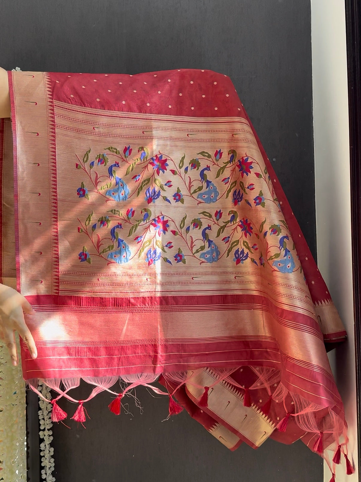 Tussar paithani saree