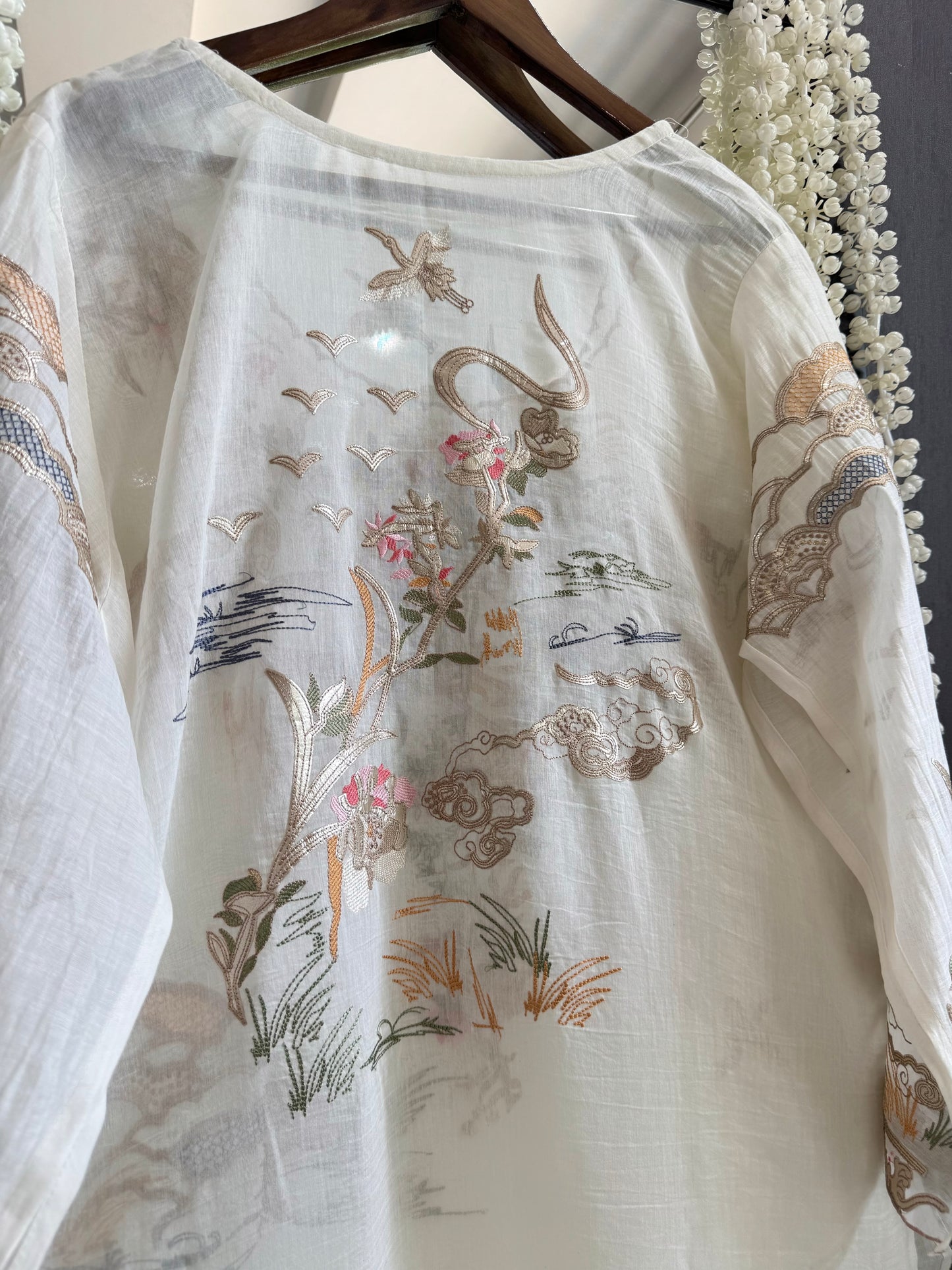 Luxurious Mul chanderi gota appliqué work suit