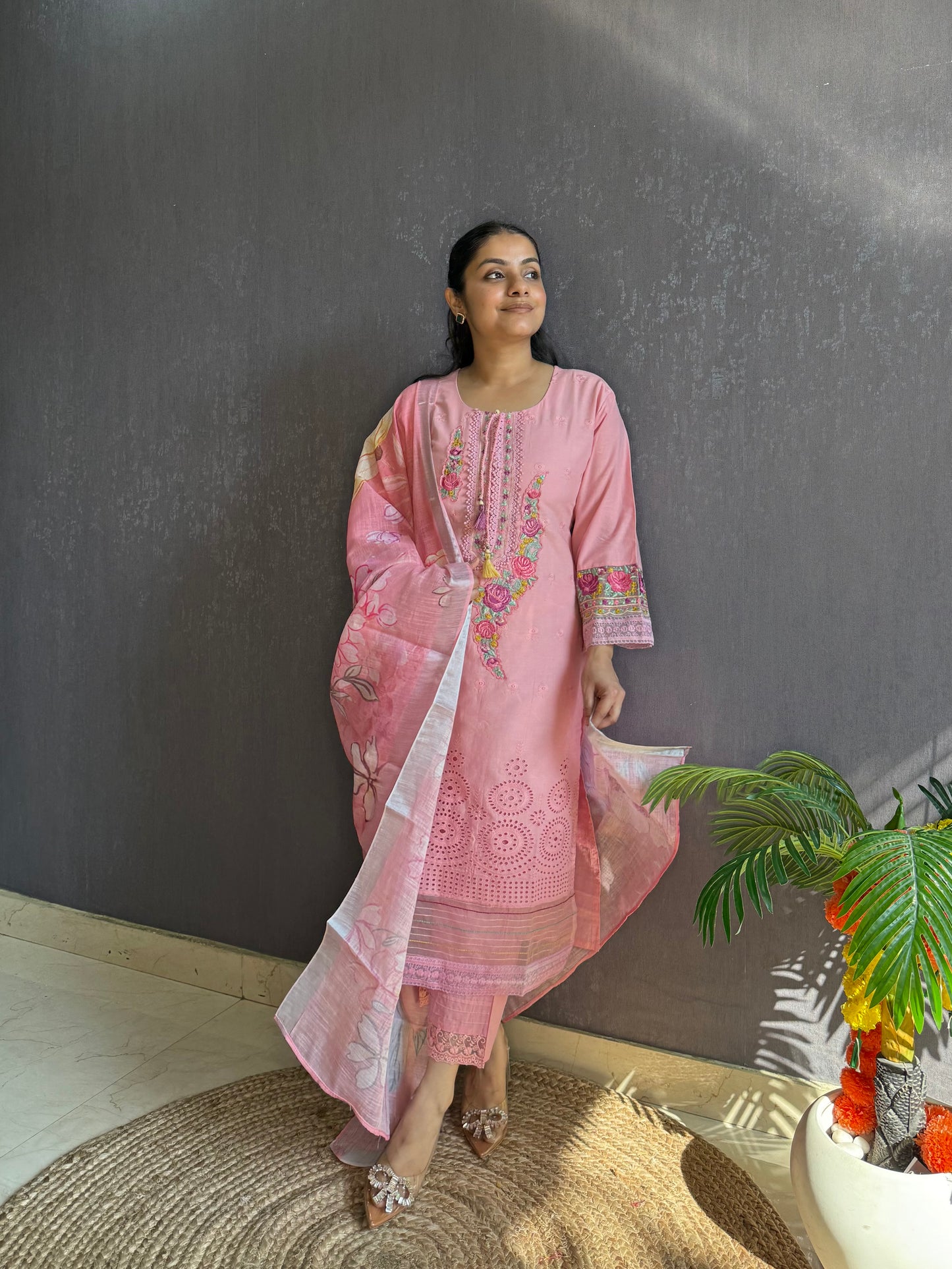 Pakistani schiffili designer suit