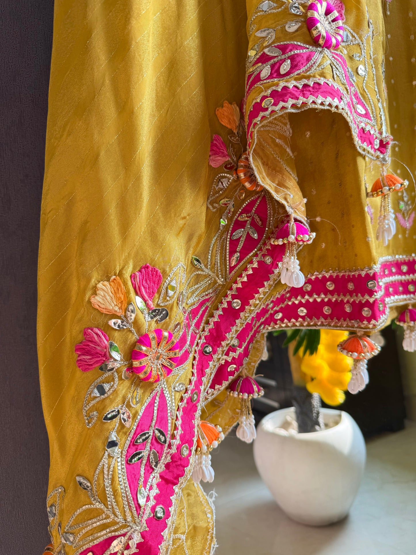 Luxurious Gotapatti Tissue silk suit