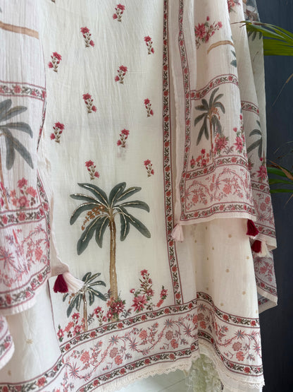 Mulmul cotton tropical suit