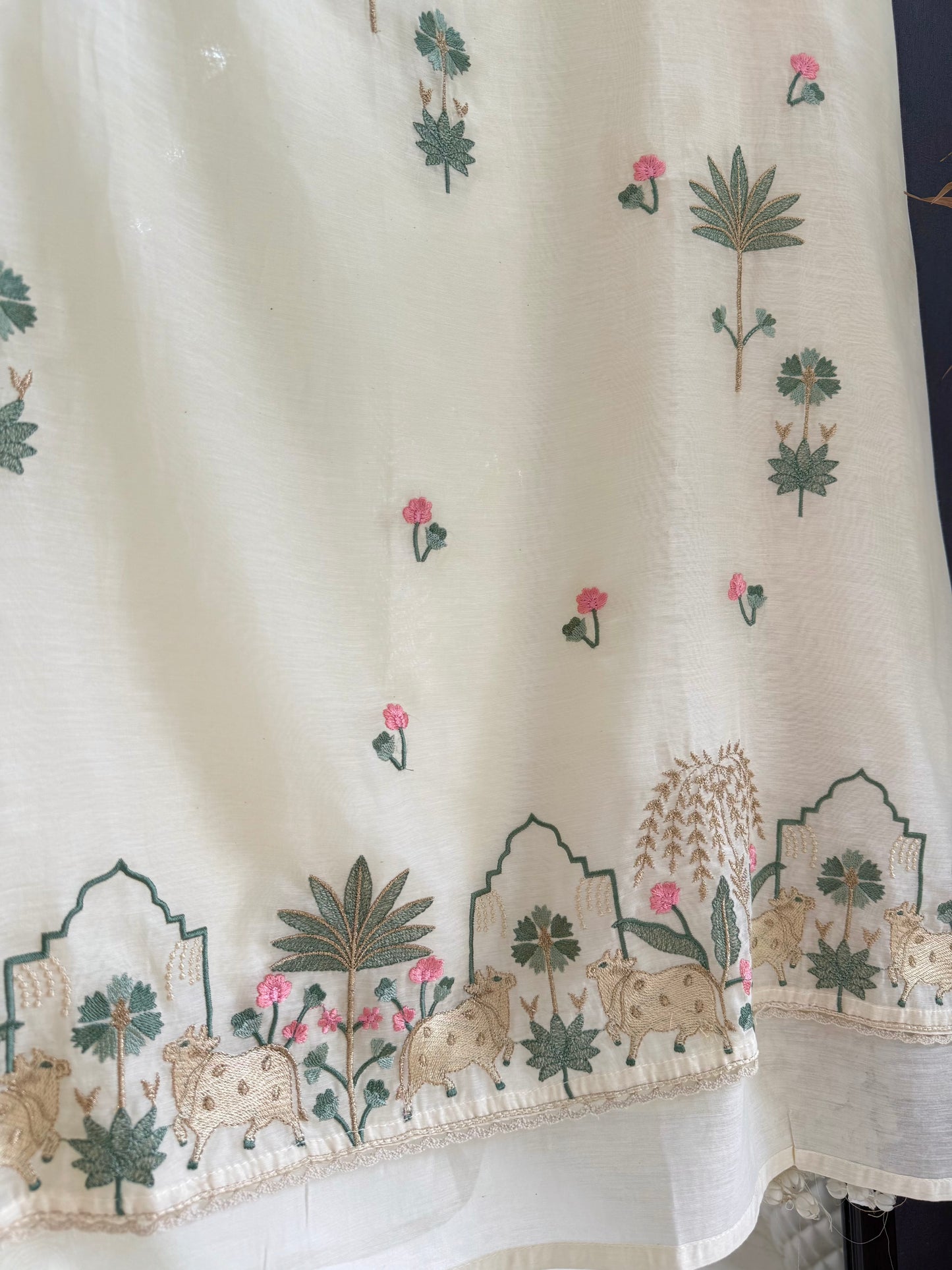 Luxurious Mul chanderi pichwai suit