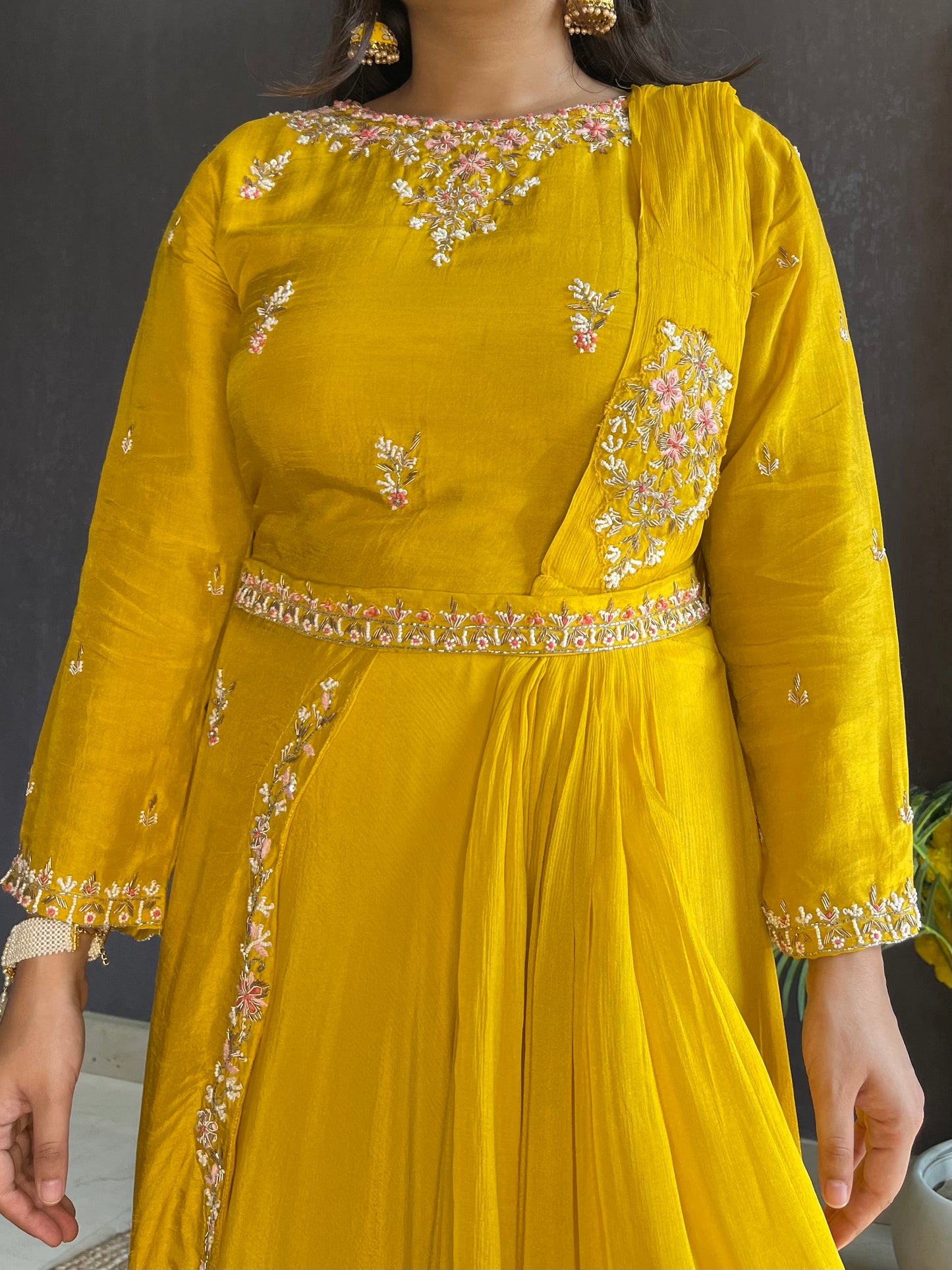 Indo western Drape dress