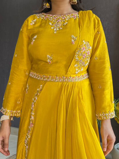 Indo western Drape dress