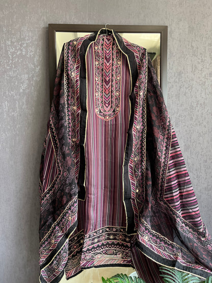 Aari work organza suits