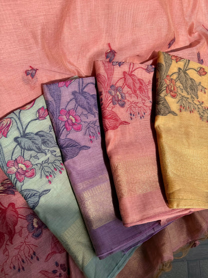 Light Chanderi Jamdani suit