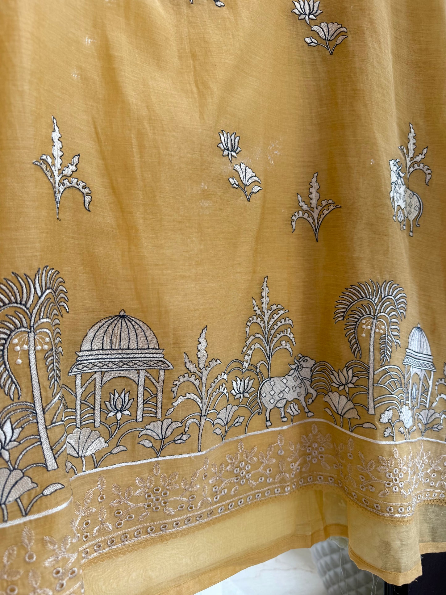 Luxurious Mul chanderi pichwai suit