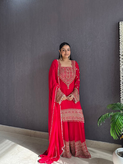 Luxurious Handwork sharara set